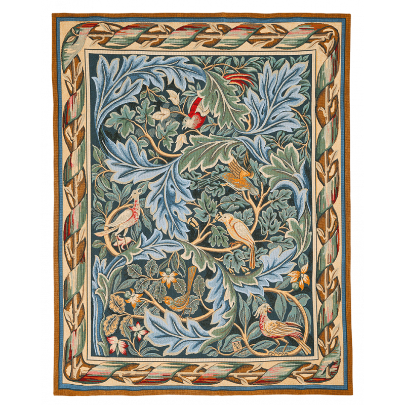 Tapisserie Les oiseaux William Morris - Jules Pansu - tisssage jaquard - arts décoratifs.