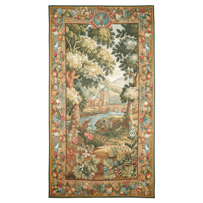 Tapisserie Verdure Hautil - tisserand Jules Pansu - Décoration manoir, château, fabricant textile d'ameublement