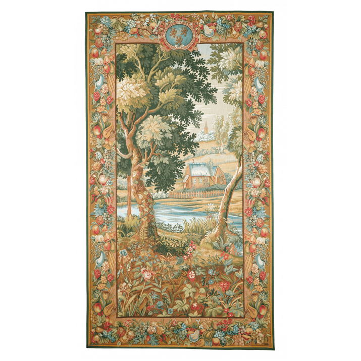 Tapisserie Verdure Hautil - tisserand Jules Pansu - Décoration manoir, château, fabricant textile d'ameublement