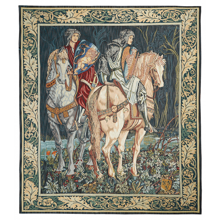 Tapisserie Les Chevaliers - Jules Pansu - ateliers Morris tissage jacquard
