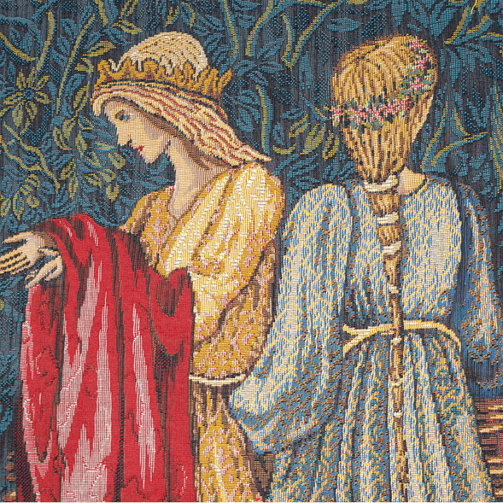 Detail of Tapestry Ladies of Camelot - Jules Pansu