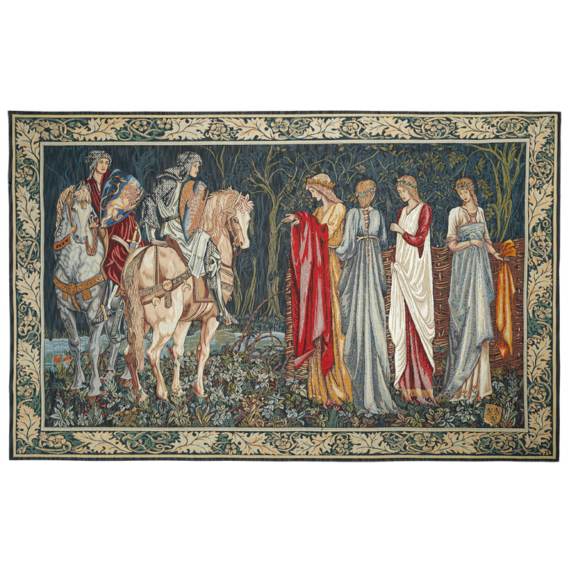 Tapisserie Le départ des chevaliers - Jules Pansu ateliers Morris tissage jacquard