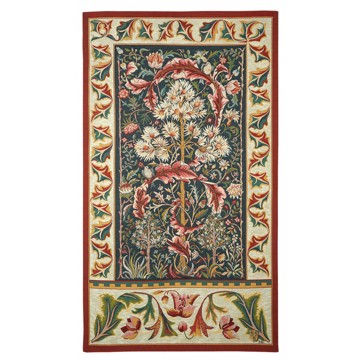 Tapisserie Acanthus d'après William Morris. Tissage jacquard Jules Pansu, fabricant de tissu d'ameublement