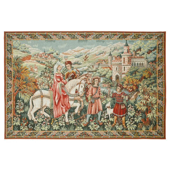 Tapestry L'après-midi du Duc de Berry - weaving Jules Pansu, tapestry manufacturer