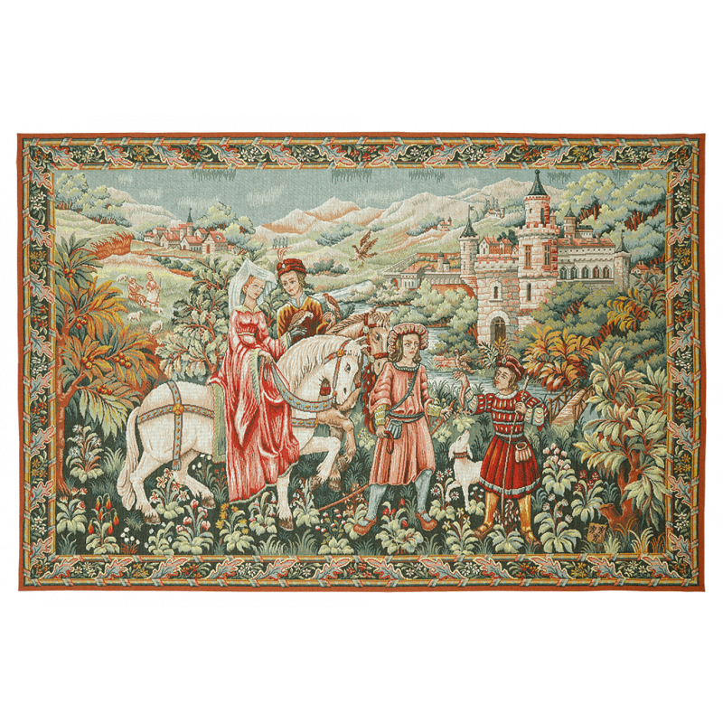 Tapestry L'après-midi du Duc de Berry - weaving Jules Pansu, tapestry manufacturer