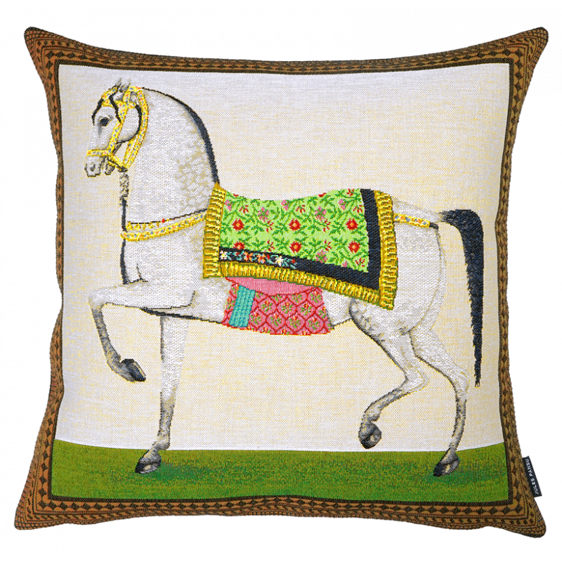 Udaipur horse decorative cushion cover- Jules Pansu