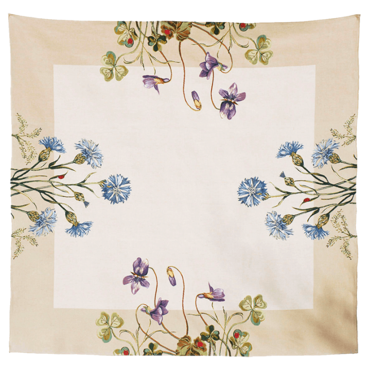 Plaid fleurs Violettes et bleuets - Jules Pansu