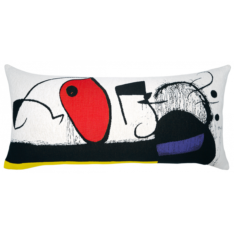 Housse de coussin Miró Femme aux 3 cheveux, oiseaux, constellations - 1973 - Jules Pansu