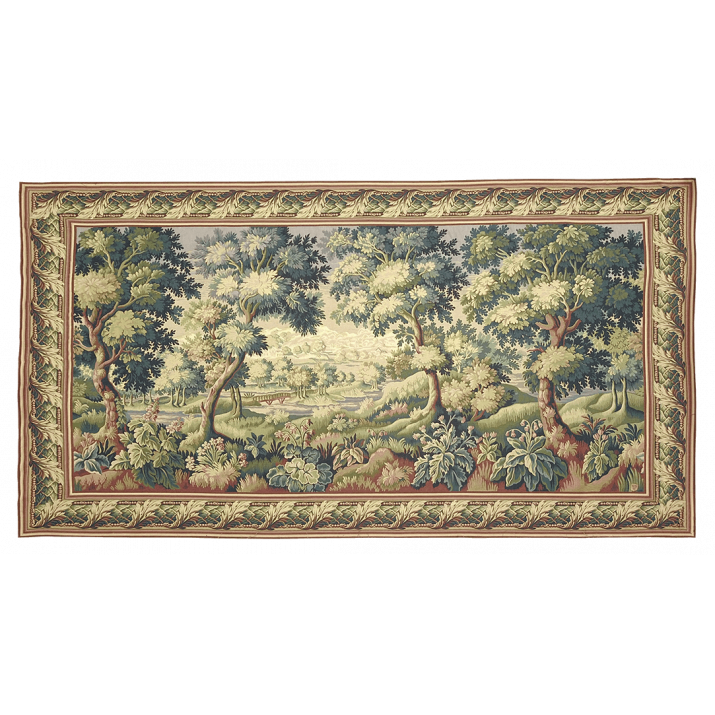 Tapisserie Verdure Audenarde made in France par Jules Pansu, fabricant de tissu français, chateau, manoir