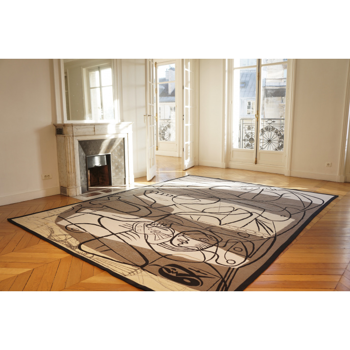 Tapis Picasso Le peintre et son modèle par le tissage Jules Pansu - Fabricant tissu français, editeur tissu d'ameublement
