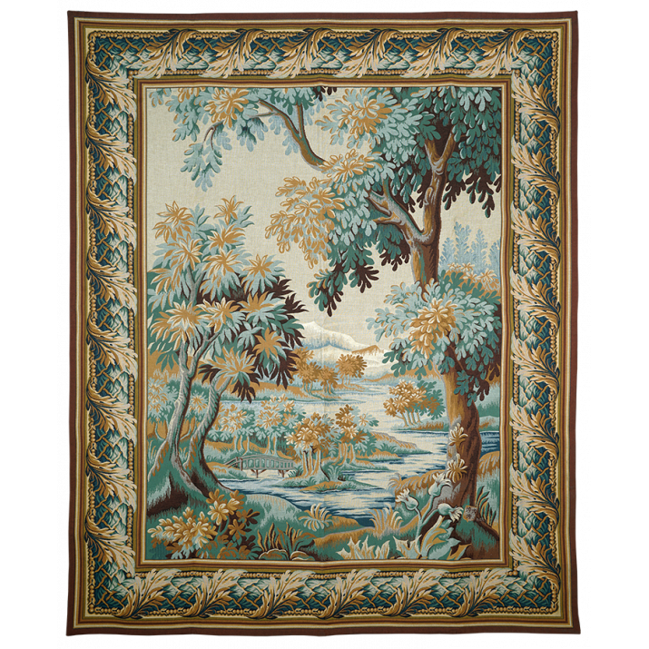 Tapestry Forest of Clairmarais (with border) - Jules Pansu