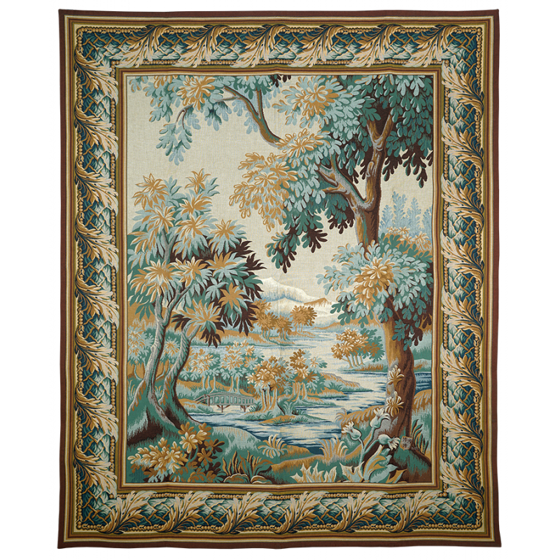 Tapestry Forest of Clairmarais (with border) - Jules Pansu
