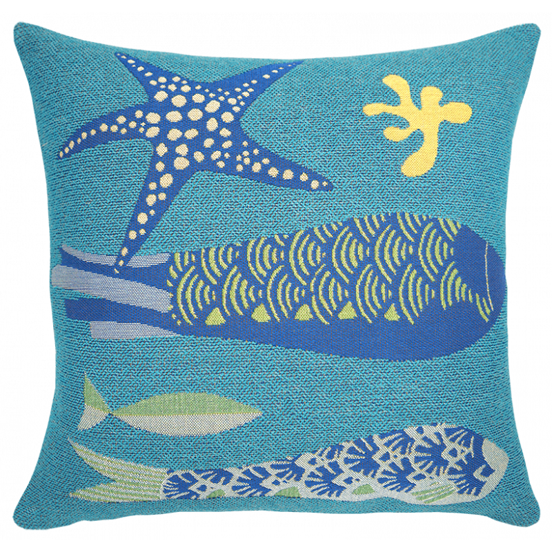 Outdoor cushion starfish, outdoor, terrace and pool decoration, fabric manufacturer and editor Jules Pansu