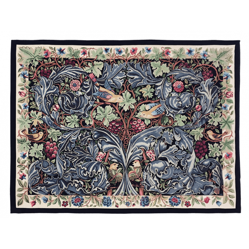 Tapisserie William Morris Vignes et Acanthes en tissage jacquard par l'éditeur de tissu Jules Pansu