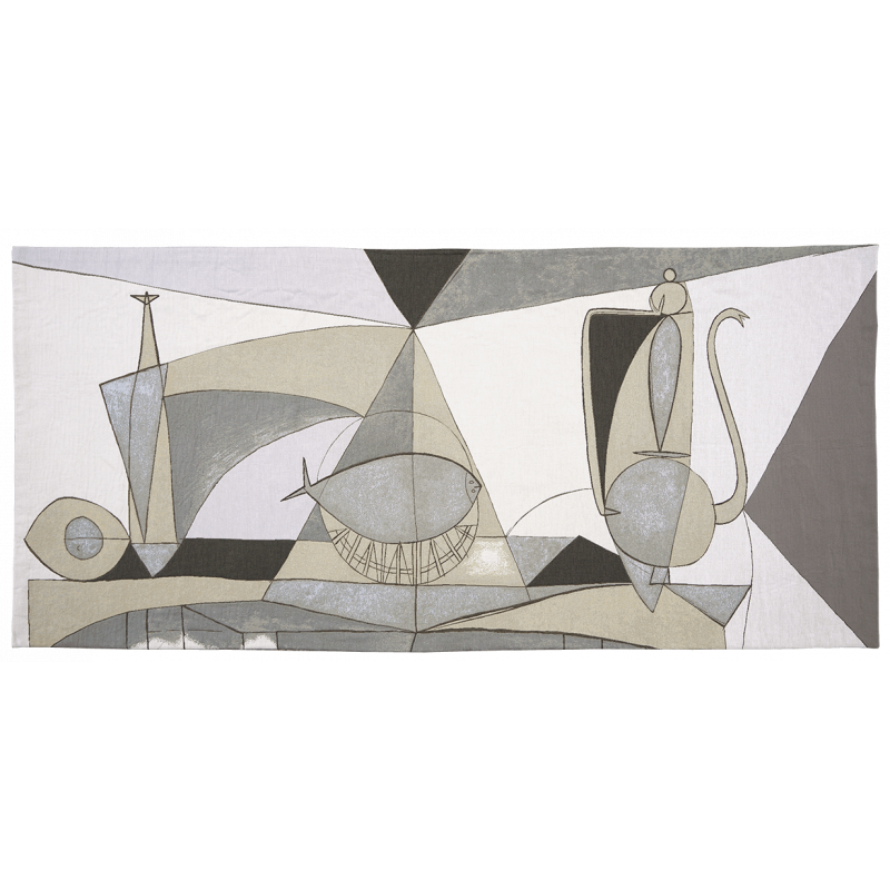 Tapisserie Picasso Nature morte à la bouteille 1946 en jacquard tapisserie Jules Pansu