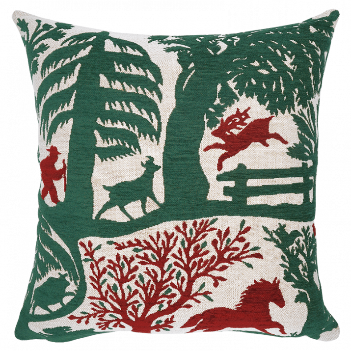 Coussin Chemin des cimes vert - Jules Pansu