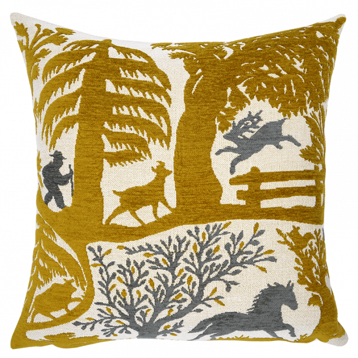 Coussin Chemin des cimes ocre - Jules Pansu