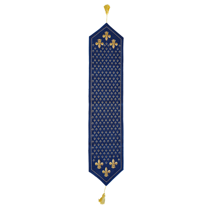 Fleurs de lys blue table runner - Jules Pansu