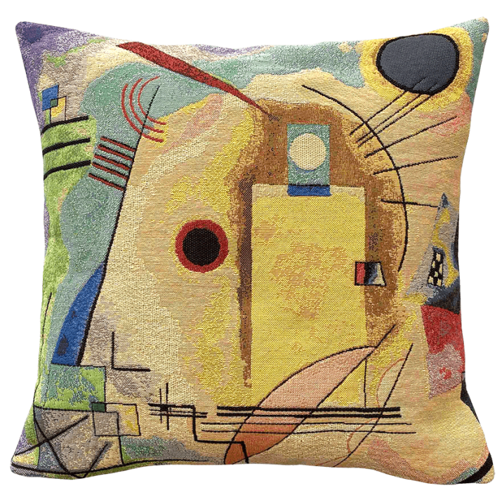 Coussin Kandinsky Jaune-rouge-bleu extrait 2 - Jules Pansu