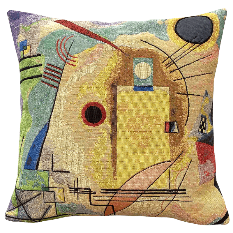 Coussin Kandinsky Jaune-rouge-bleu extrait 2 - Jules Pansu