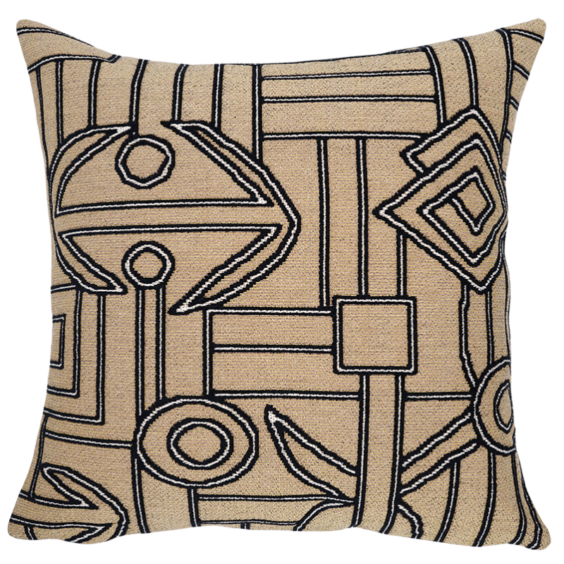 Coussin Djembe beige - déco africaine, ethnique - Jules Pansu
