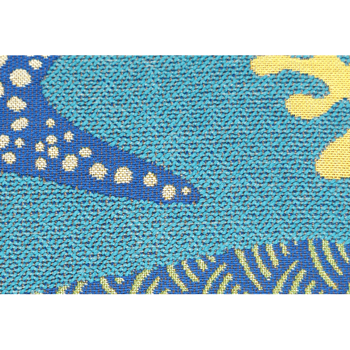 Detail of Outdoor cushion coral, shellfish, outdoor, terrace and pool decoration, fabric manufacturer and editor Jules Pansu