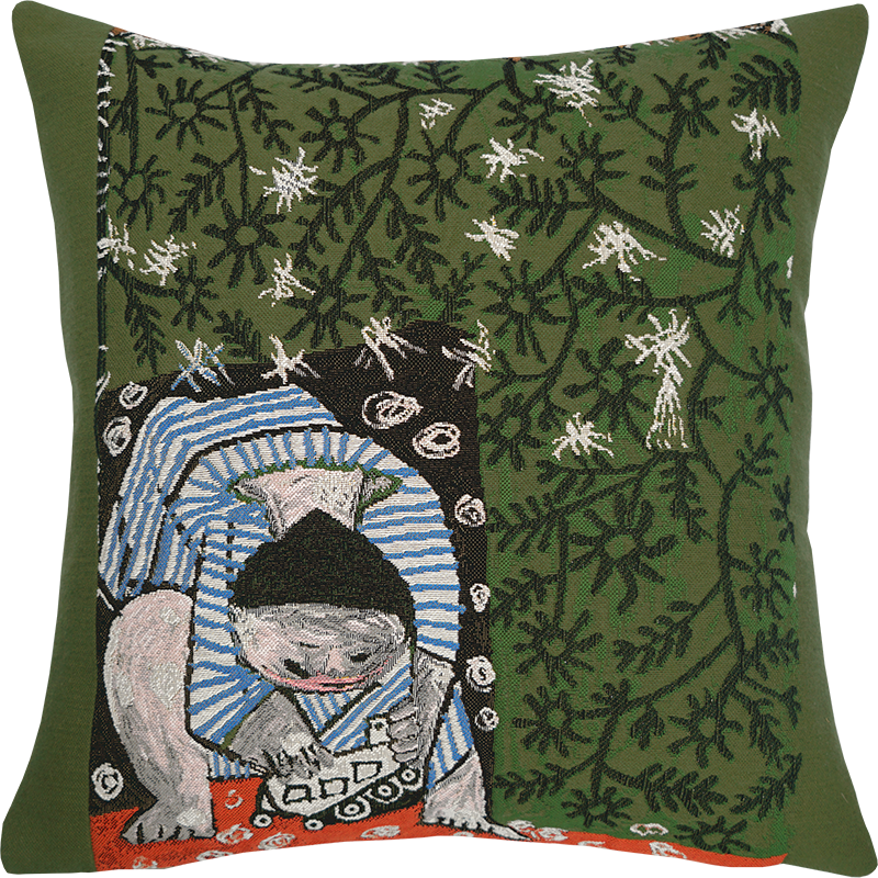 Picasso cushion cover Child playing with a truck 1953, Jules Pansu, Jacquard weaving, Designed cushion cover, modern decoration