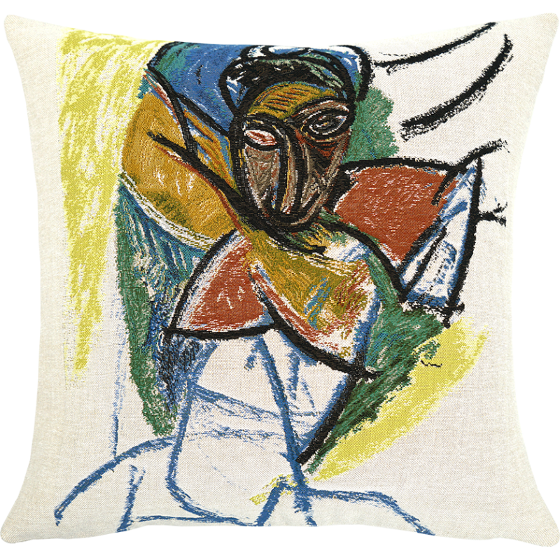 Coussin Picasso Etude pour les demoiselles d'avignon 1907; Jules Pansu, coussin design décoratif, tissu picasso
