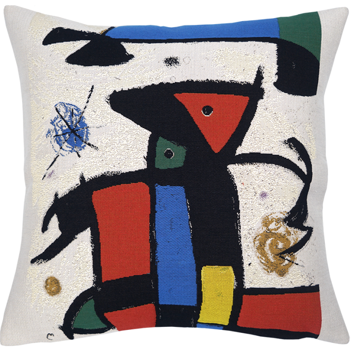 coussin Miro Painting III en tissu Pansu - idée cadeau noel, idée déco salon, boutique de musée