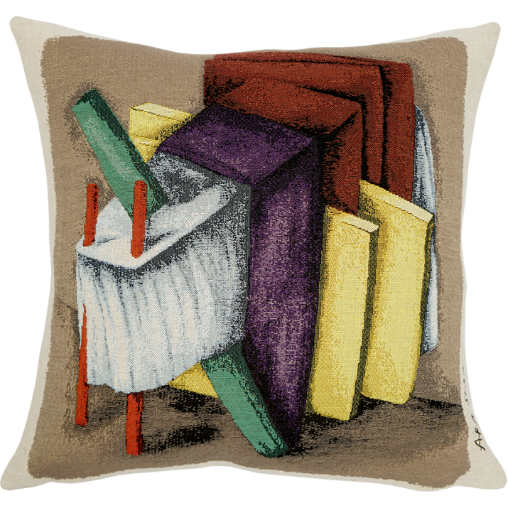 coussin contemporain et design Ara Starck par Jules Pansu. Motif Camera obscura, tisserand jacquard, interieur moderne