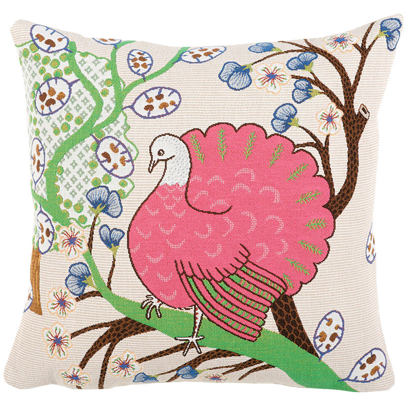 Pavo, tropical, exotic, emu bird cushion, Jules Pansu - sales, promotion, gifts