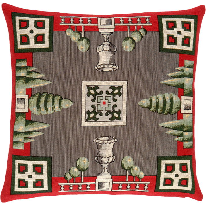 La Montespan cushion, Tuileries Garden design, jacquard fabric, floral pattern, Jules Pansu, sale, special offer