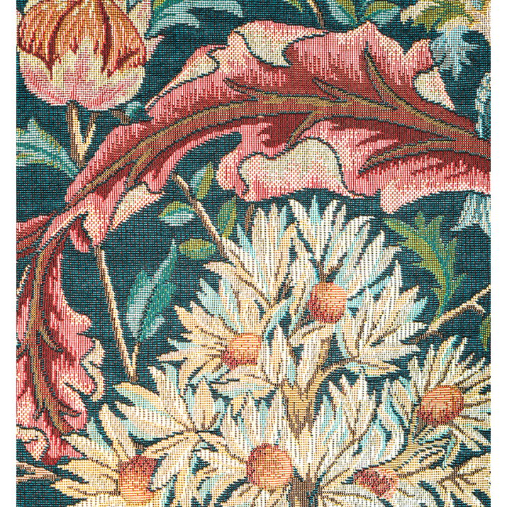 Acanthus tapestry after William Morris. Jacquard weaving by Jules Pansu, upholstery fabric manufacturer, detail