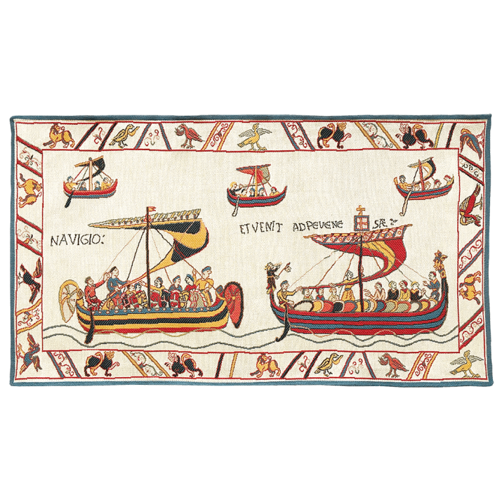 Tapisserie de Bayeux en tissage jacquard, Les Normands, Tisserand Jules Pansu
