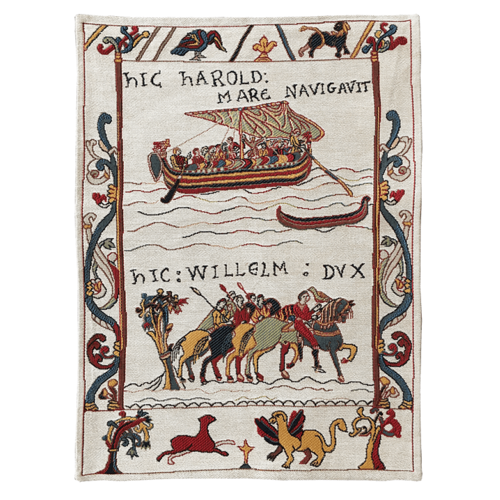 Bayeux tapestry Harold and William in jacquard weaving by Jules Pansu