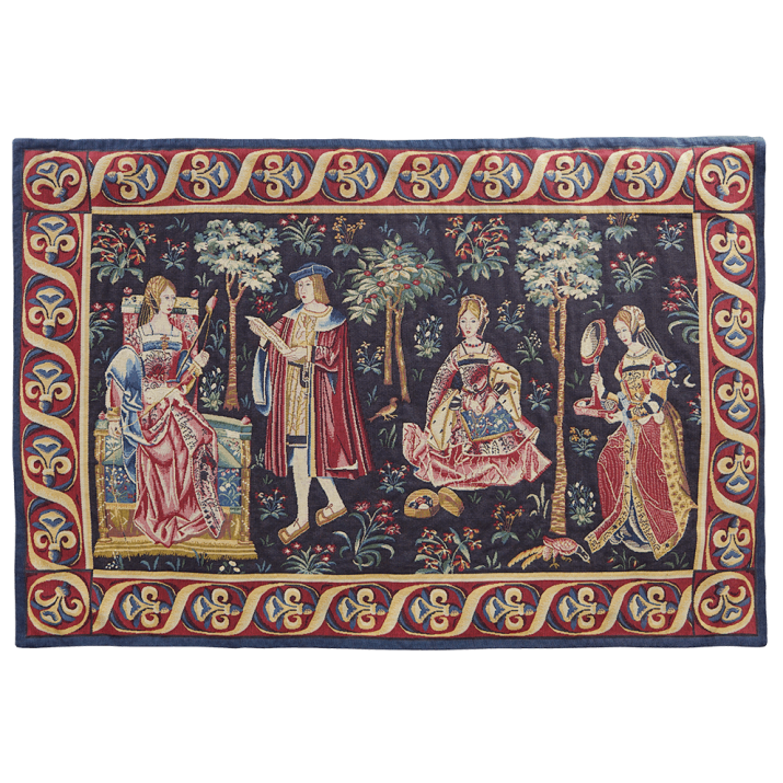 Tapisserie jacquard Scène seigneuriale par le tisserand Jules Pansu