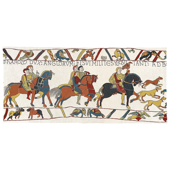 Bayeux tapestry - Harold the conqueror, jacquard tapestry Jules Pansu