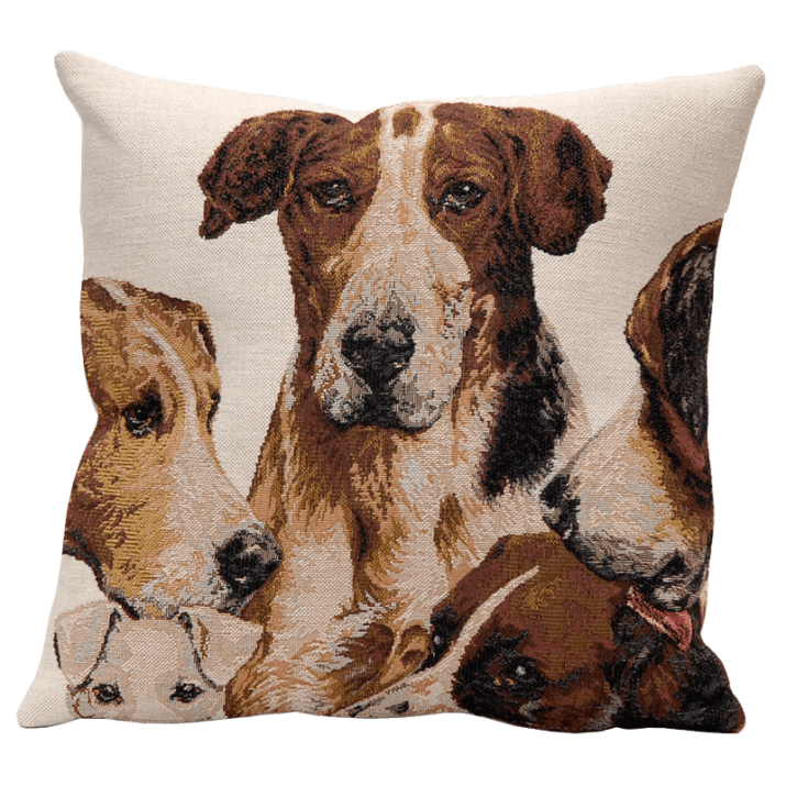 Coussin La meute, chien marron - Jules Pansu