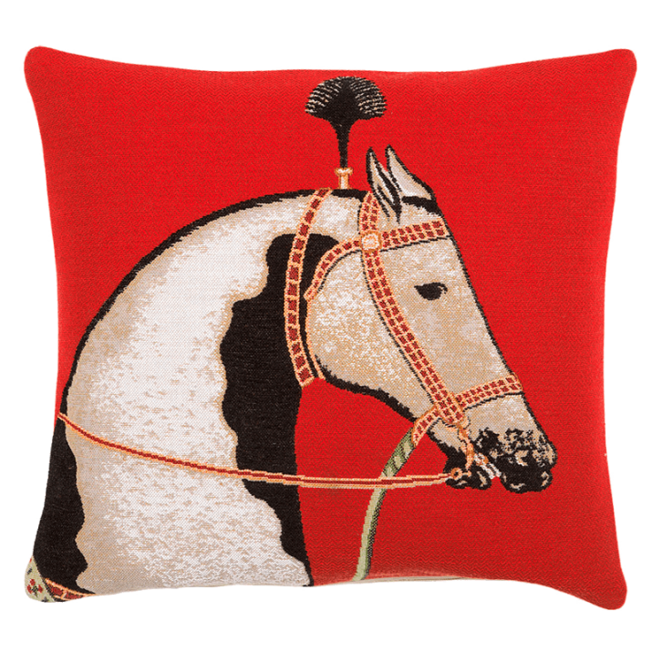Chandrika cushion, inspiration, travel, horse, india - Jules Pansu