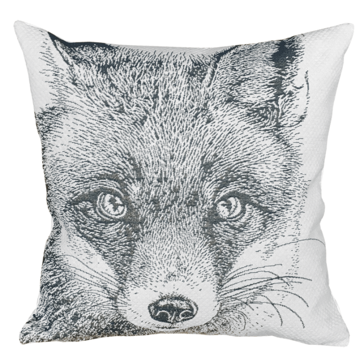 Sparkling fox cushion, animal, paillette - Jules Pansu