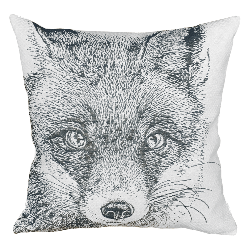 Sparkling fox cushion, animal, paillette - Jules Pansu