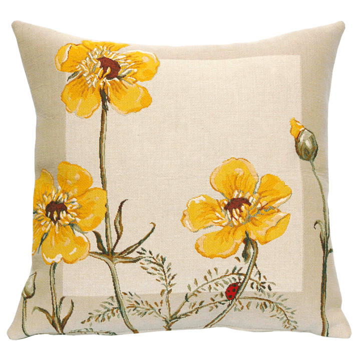 Coussin fleur Boutons d'Or - Jules Pansu