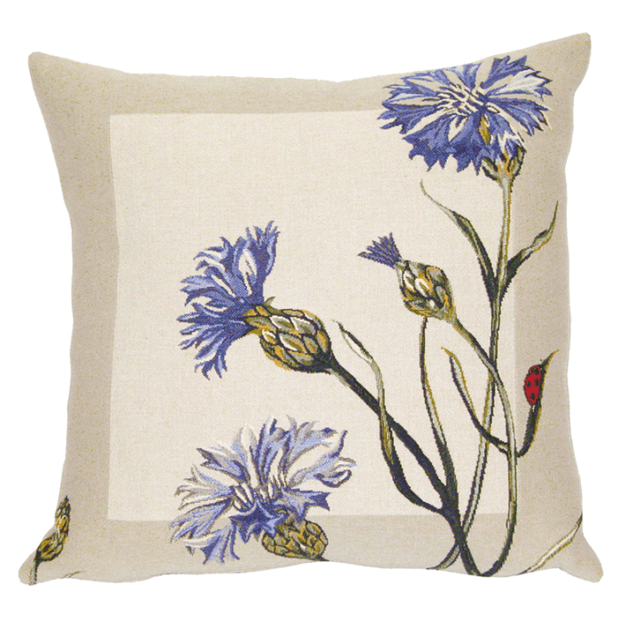 Coussin fleur Bleuets - Jules Pansu