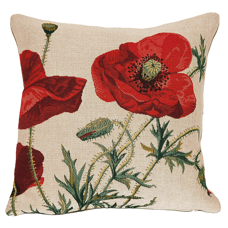 Gentil Coquelicot flower cushion - Jules Pansu