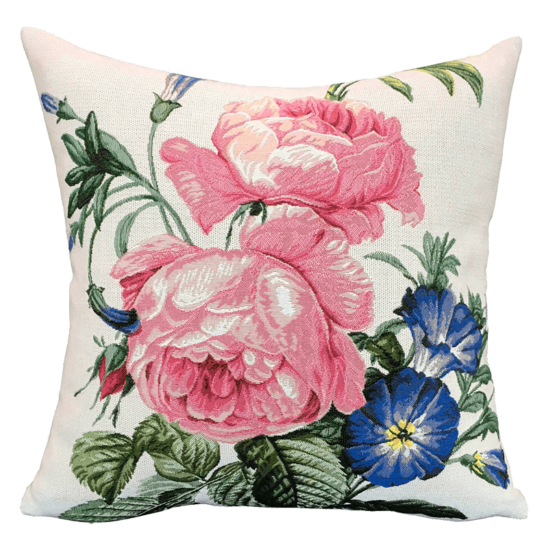 Coussin fleur Rosier Bourbon - Jules Pansu