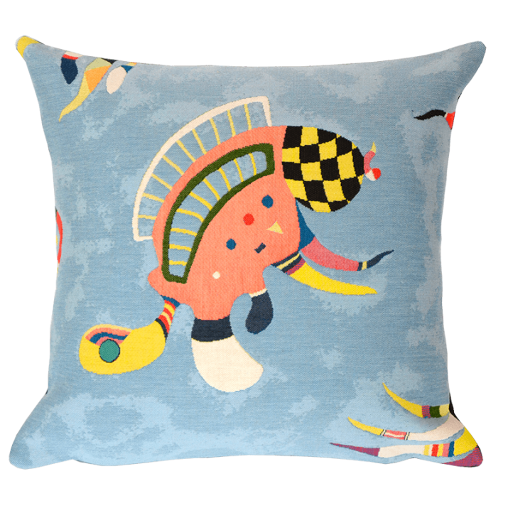 Coussin Bleu de ciel (extrait 1) - Kandinsky - Jules Pansu - Idée cadeau