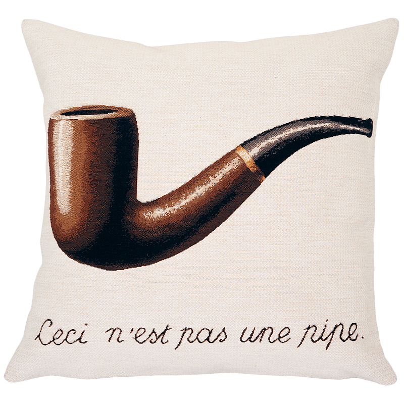 Coussin Magritte La trahison des images 1929 beige Magritte - Jules Pansu