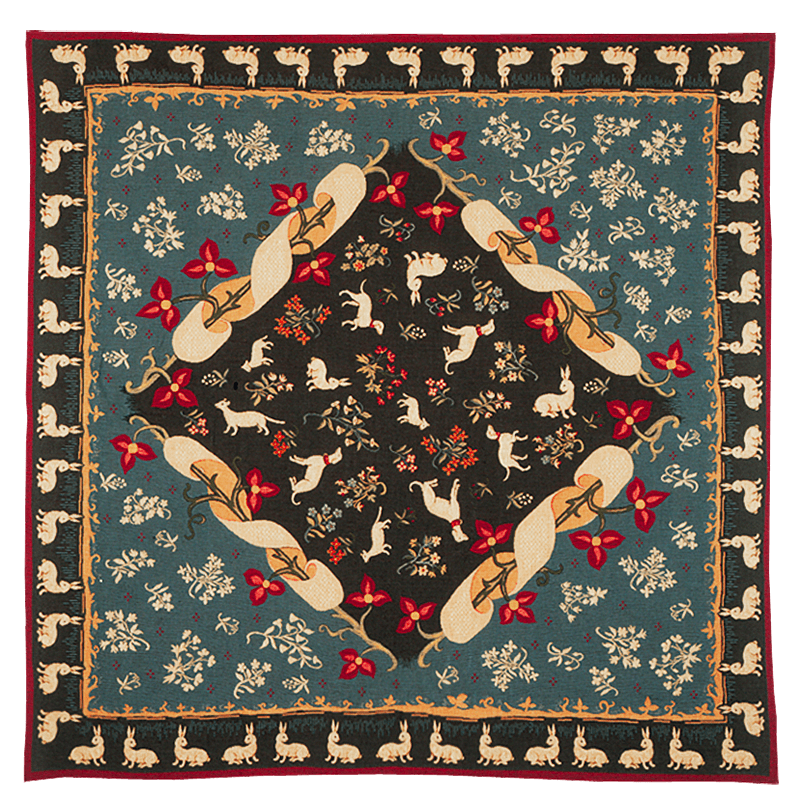 Plaid médiéval bleu - Jules Pansu