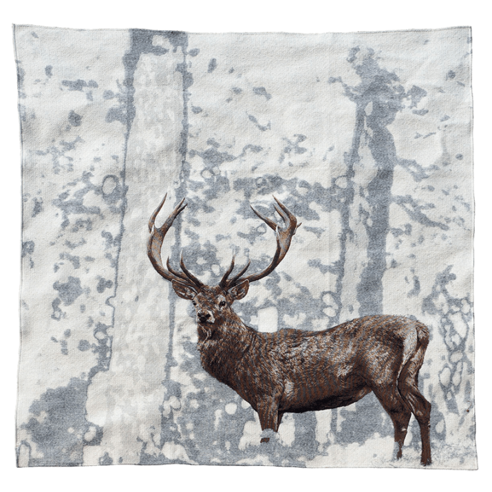 Plaid cerf Bois Dormant beige - Jules Pansu