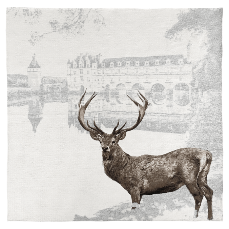 Plaid Cerf à Chenonceau - Jules Pansu